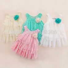 Kids Toddlers Girls Summer Layered Dress Princess Party Lace Tutu Dress