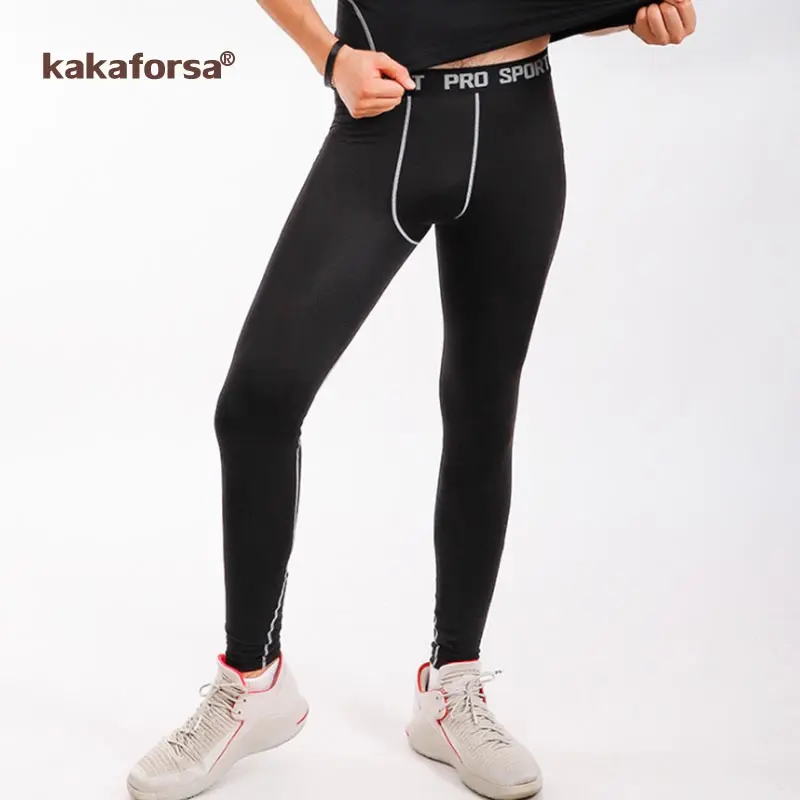 Kakaforsa мужские компрессионные баскетбольные спортивные штаны, колготки, брюки для бега, штаны, высокоэластичные штаны для фитнеса, штаны для бодибилдинга
