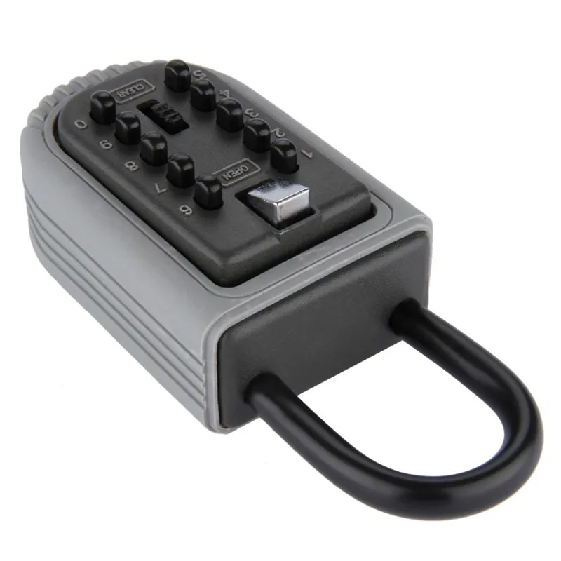 Key Storage Box Organizer Zinc Alloy Security Door Lock 10 Digit Combination Password Free Installation Padlock with Hook