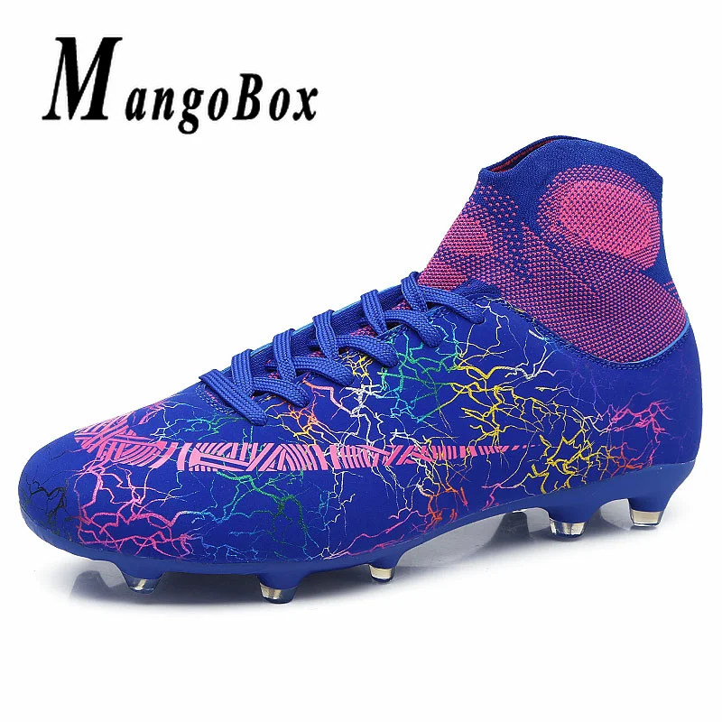 Unisex Football Shoes High Top Sneakers Sock Shoe Luxury Brand Soccer ...