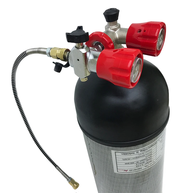 2018 Новый PCP винтовки 6.8L 300bar 4500psi пустые углеродного волокна air tank наполняют воздух cylider для дайвинга и сапоги и клапан и заполнить станции