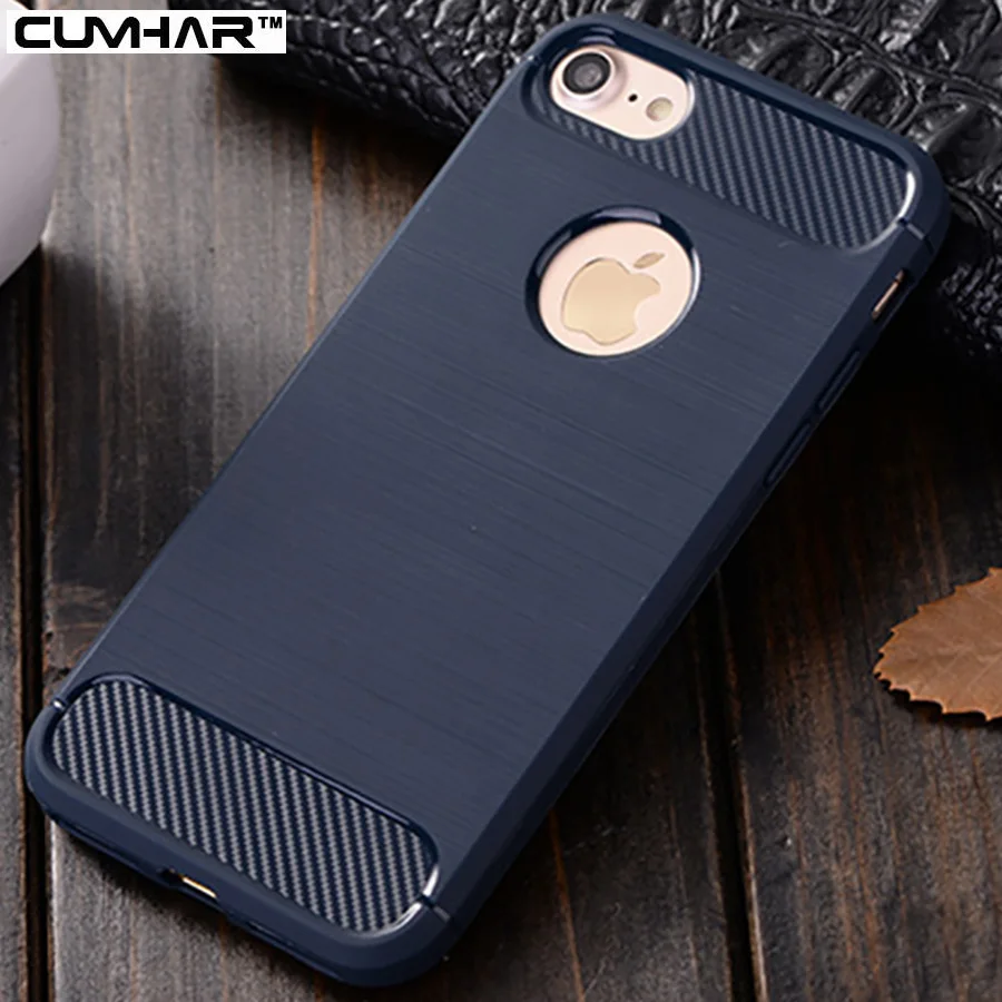 buy Case for iPhone7 Silicon Rubber Soft TPU Phone Back Case Cover for iPhone 8 5 5S SE 6 6S 7 Plus 7Plus X iPhone X carbon fibre
