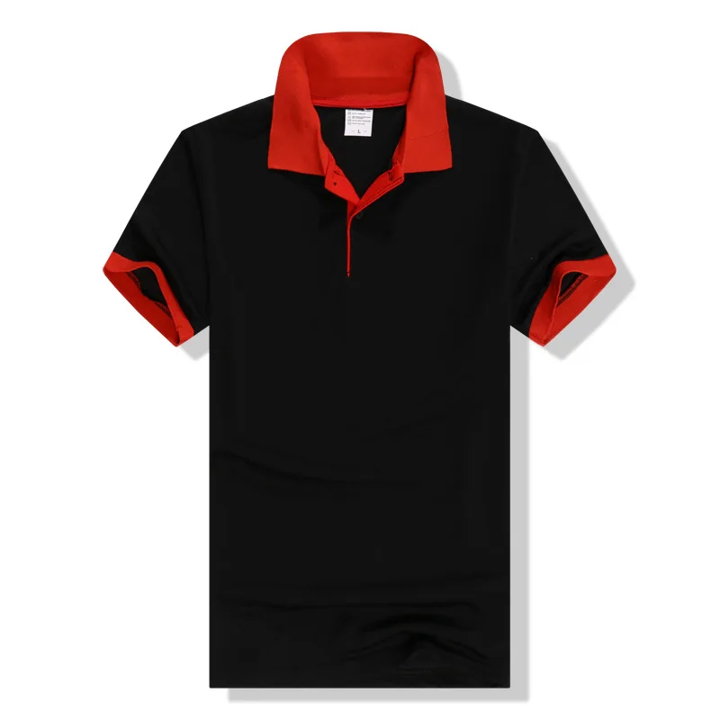Summer Unisex Office Man Men Women Patchwork Polos Shirts Company Team