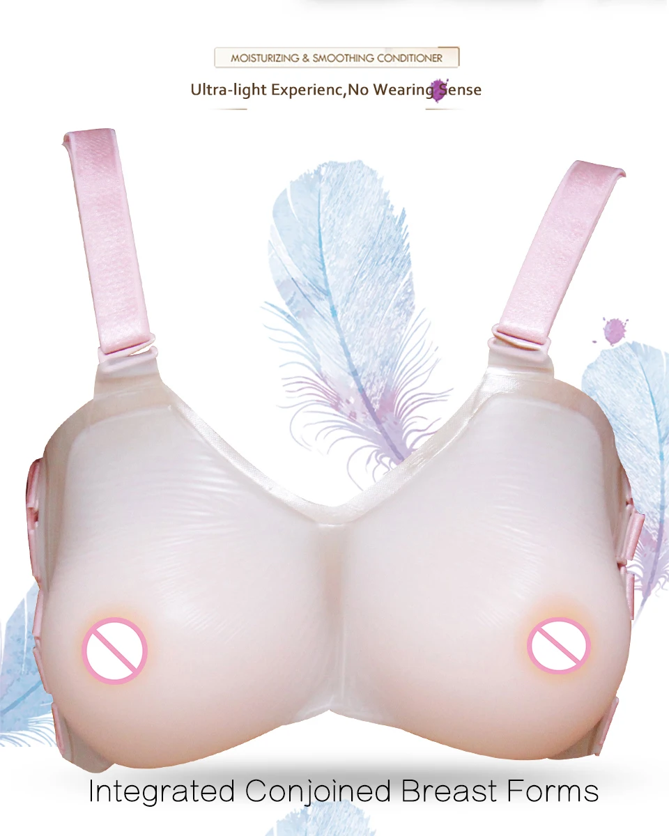Komaynaly Strap-on Silicone Breast Forms Realistic Nipple Fake Boobs for Crossdresser Cosplay02