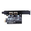 USB 3.0 to PCI-E 2 Port PCI Express Expansion Card 19-Pin Power Connector Super Speed for Desktops PC ► Photo 2/6