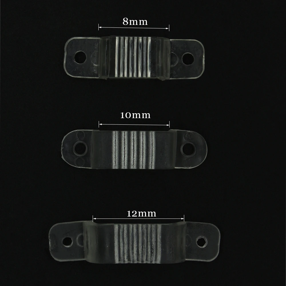 5 шт. x силиконовые монтажные зажимы для 220 В 5050 2835 3014 Светодиодные полосы света разъем 8 мм 10 мм 12 мм фиксирующий Зажим для светодиодный ленты