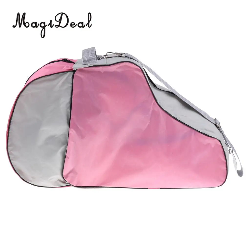 MagiDeal 2 Pcs Large Roller Skating Bag Adjustable Shoulder Strap Portable Ice Inline Skating Shoes Bag Skates Carry Bag Case