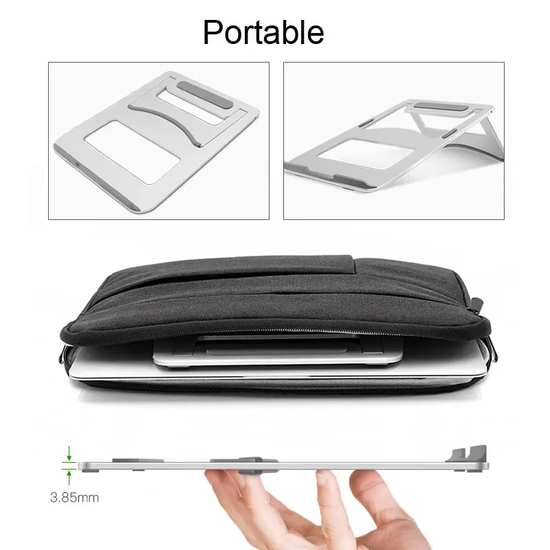 EASYA Foldable Laptop Stand for Apple Macbook Pro Laptop NoteBook Use Fashion Design Bracket Portable Desk Holder Stand Aluminum EASYA Foldable Laptop Stand for Apple Macbook Pro Laptop NoteBook Use Fashion Design Bracket Portable Desk Holder Stand Aluminum