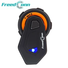Freedconn T-MAX Motorcycle Headset 6 Riders Communication 1500m Motorbike Helmet Group Intercom FM Radio Bluetooth 4.1