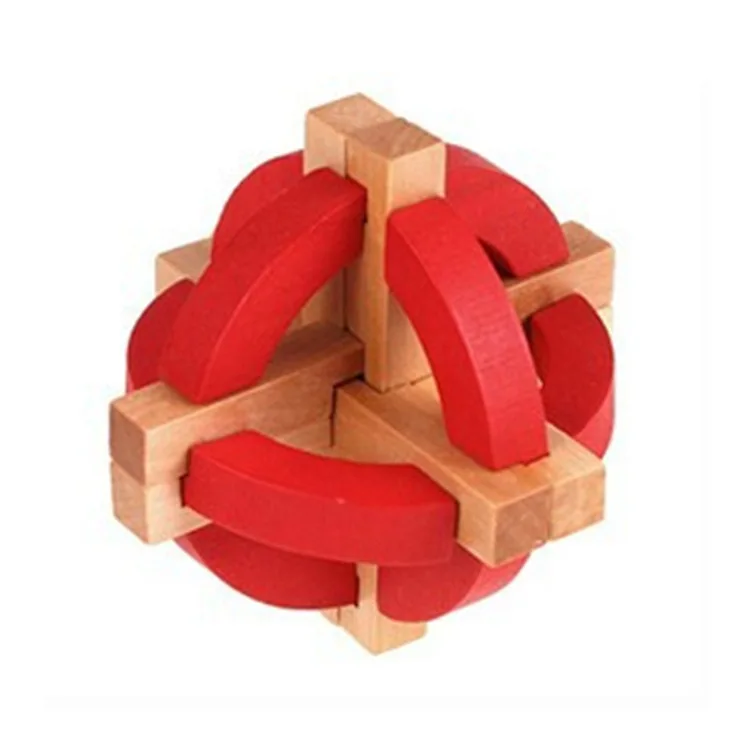 Color globe Ming ball Luban lock unlock solution ring wholesale support