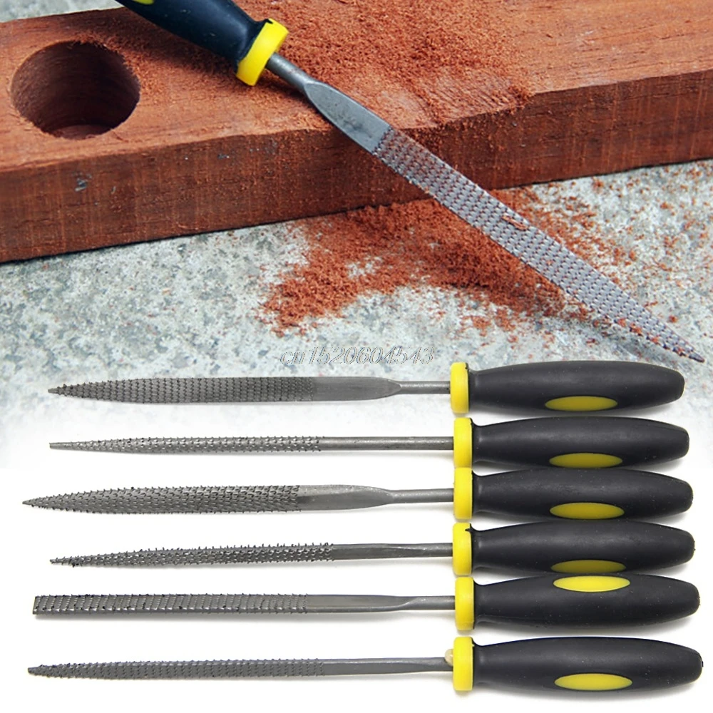 

6Pcs 140mm Mini Metal Filing Rasp Needle File Wood Tools Hand Woodworking Files Tool R06 Drop Ship