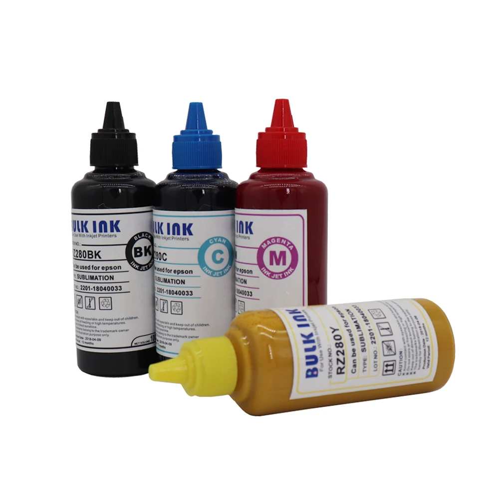 100ML 4 Colors Sublimation Ink For Ricoh GC21 GC31 GC41 Heat Transfer