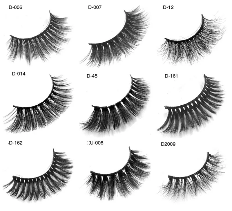 Mink Silk Eyelashes Wispiness 3D Mink Strip Hair Volume Lashes Korean