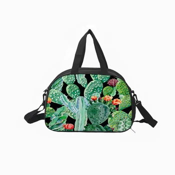 

Custom Women's Fitness Bag Cactus Series Travel Bags Plant Printing New Series Cartoon Sports Fitness Casual45*30*21cm