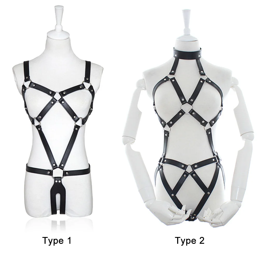 PU Leather Slave Sexy Bondage Restraint Strap Harness Belt Garters