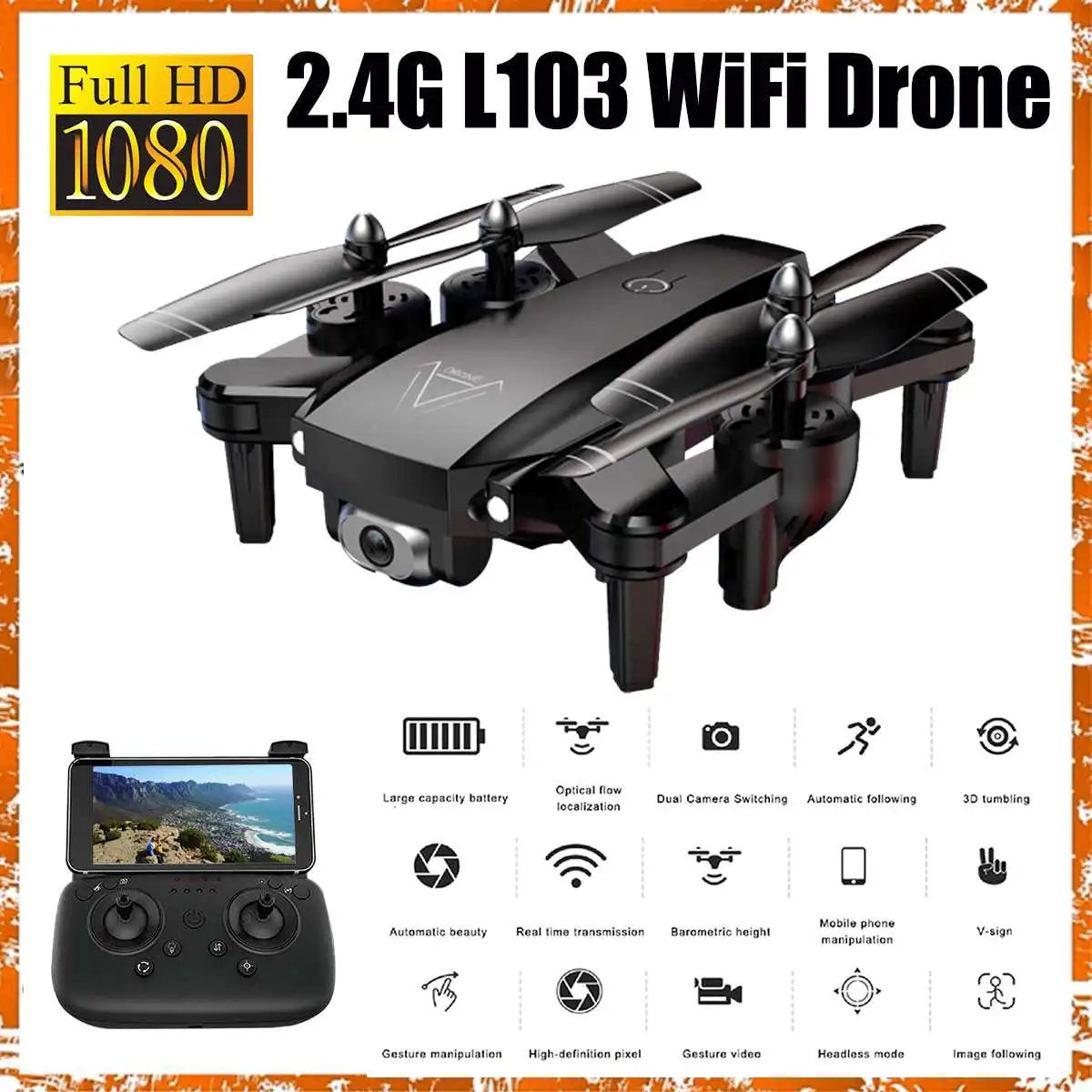

1080P RC Helicopters Camera Drone GPS Drone with Camera Rc Helicopter with Camera 2.4G Optical Flow Position Drone Camera