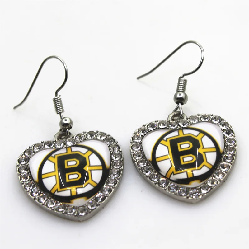 Ice Hockey 5pair/lot Boston Team Earrings For Women Fashion Sport Charms Jewelry Earrings Jewelry Sports Earring Ice Hockey 5pair/lot Boston Team Earrings For Women Fashion Sport Charms Jewelry Earrings Jewelry Sports Earring