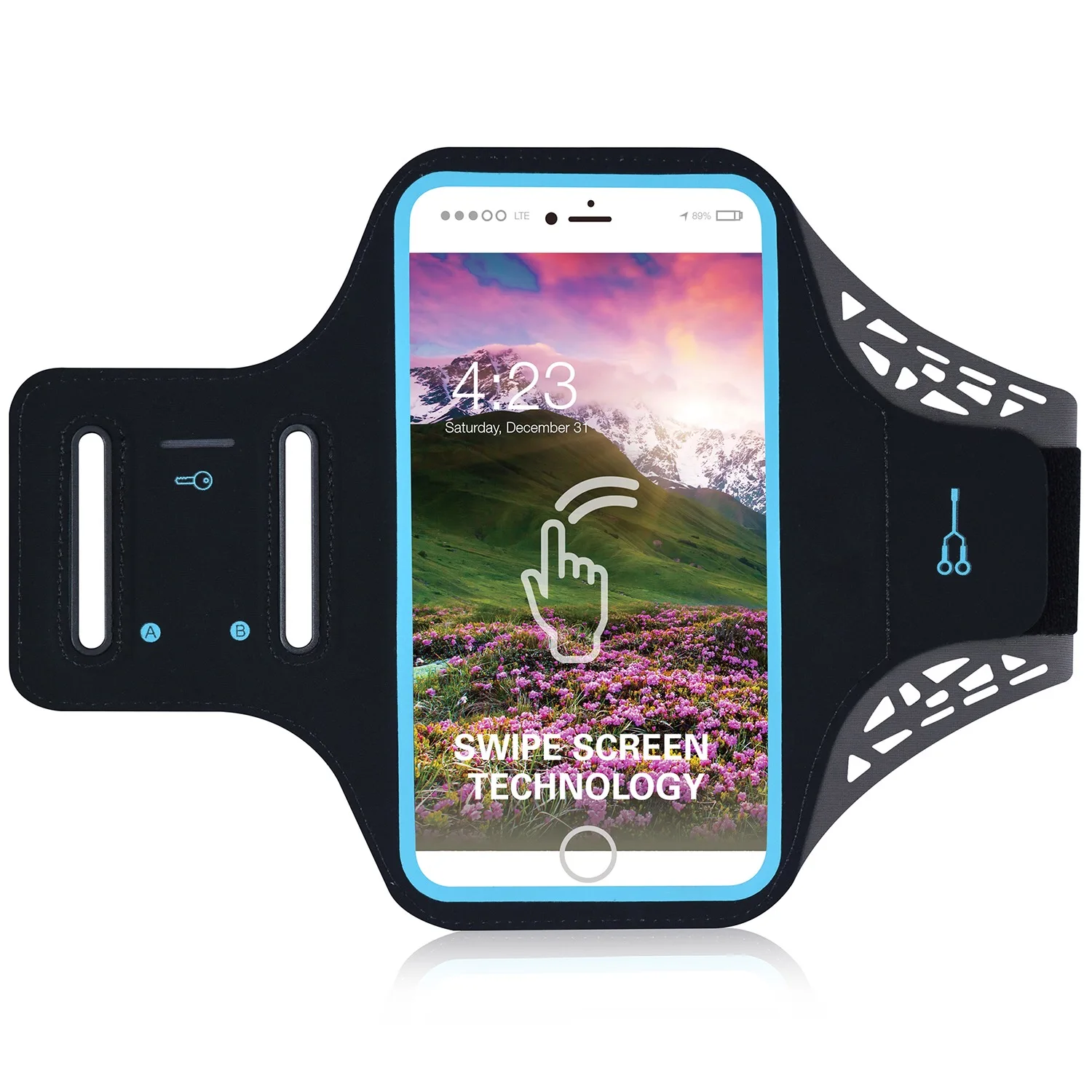 

Sports Armband Case for IPhone XR/XS 6 7 8 Universal Rotatable Wrist Running Sport Arm Band with Key Holder for 4-6 Inch Phone