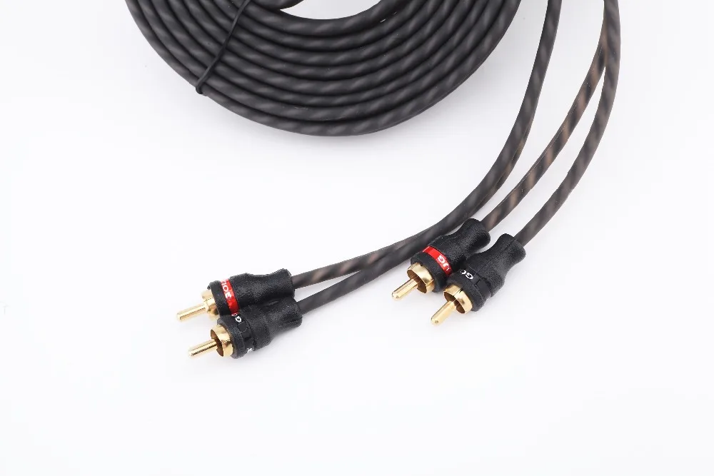 2RCA на 2RCA Jack аудио кабели папа-папа 5 м стерео для усилителя миксер av-кабель