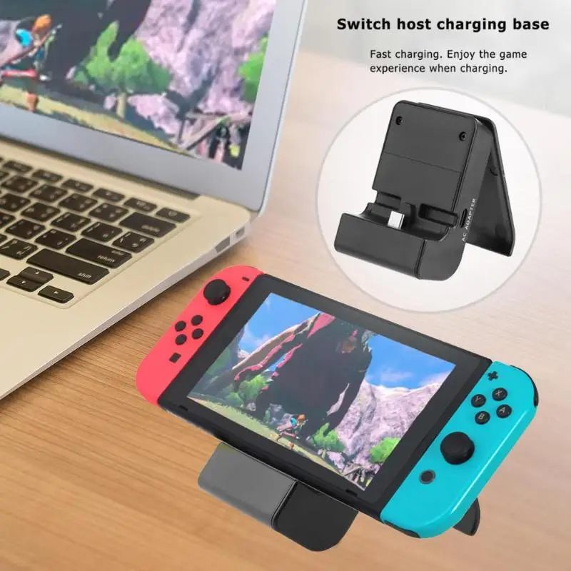 

ALLOYSEED Game Charge Adjustable ABS Charge Bracket Stand Holder for Nintendo Nintend Switch NS Console Controller Game Charger