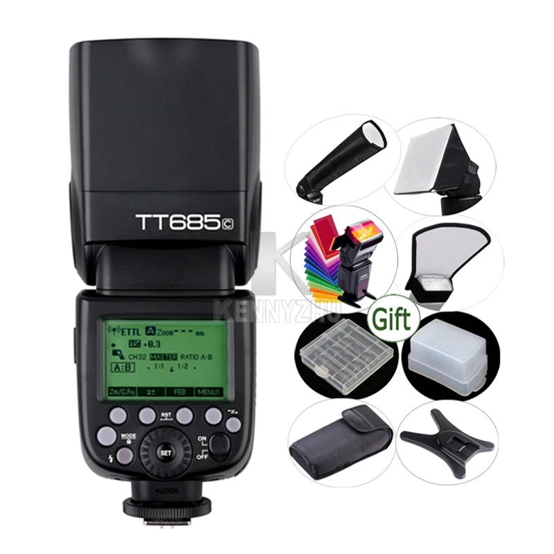 Беспроводная вспышка GODOX TT685C E TTL II 2 4G HSS 1/8000s светильник для Canon EOS 650D 600D 550D 500D 5D Mark