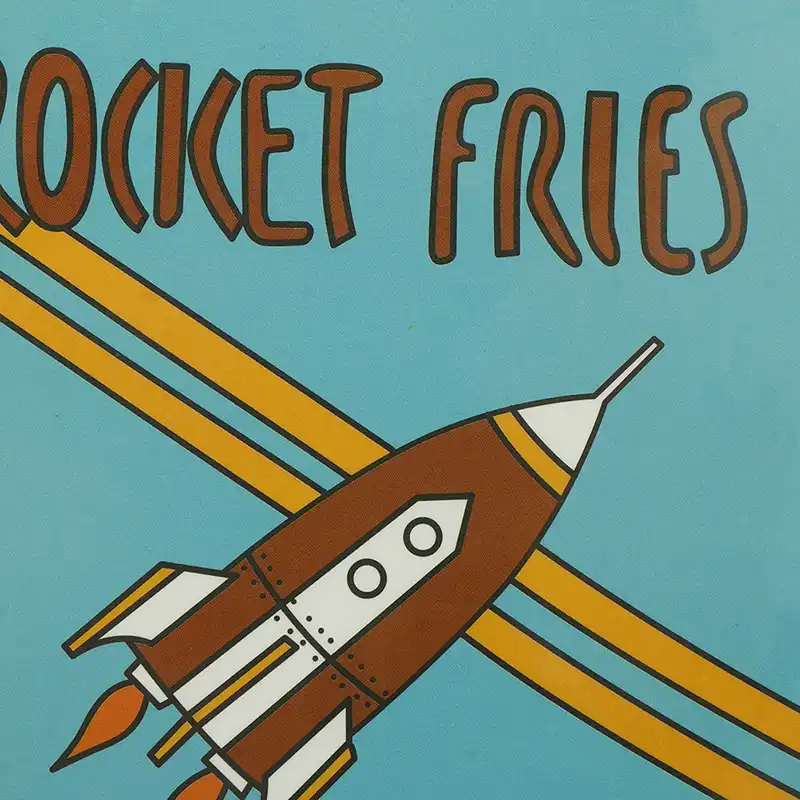 1pc rocket fries Iron On Transfer Sticker T-Shirt Clothing Heat Print Patch E/&SP