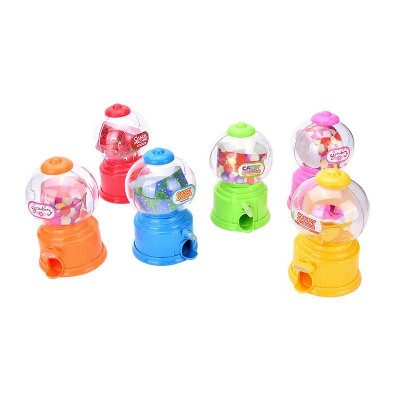 

1Pcs Hot Sale Cute Sweets Mini Candy Machine Bubble Gumball Dispenser Coin Bank Money Boxes Kids Toy Children Gift 6 Colors