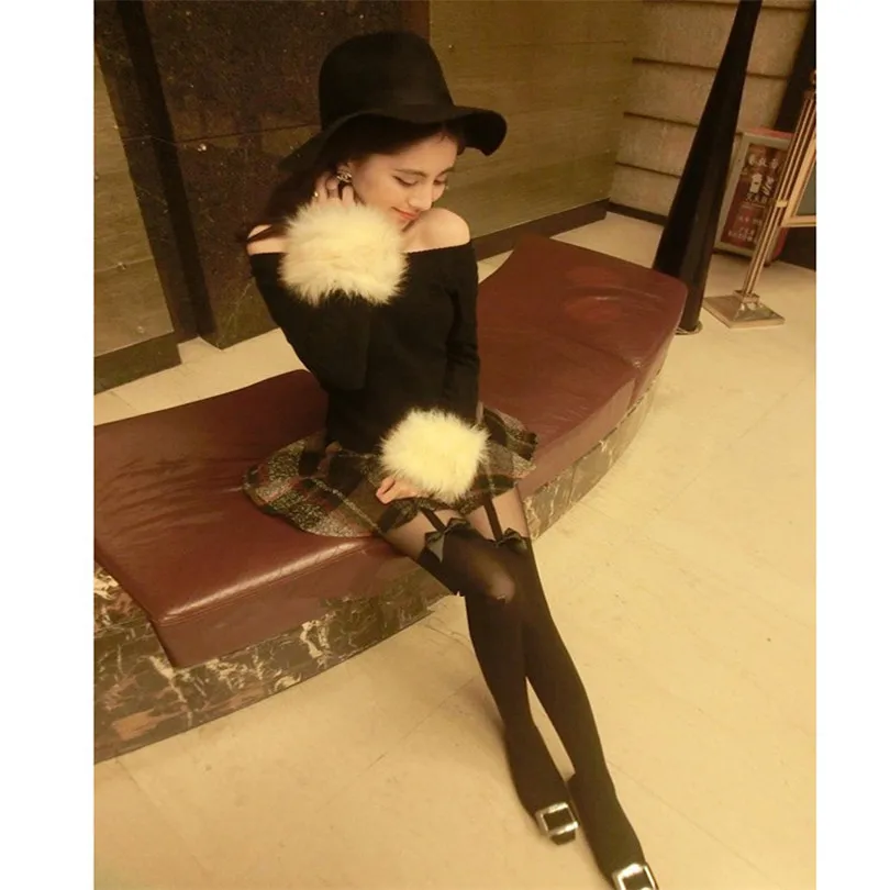 Vintage Women's Stockings Sexy Tights Bow Stockings Pantyhose Sexy Tattoo Mock Suspender Sheer Stockings Dropshipping 30OR1205