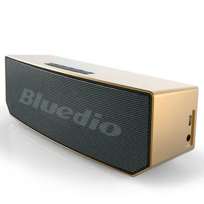 Мини Bluedio BS-6 сабвуфер Bluetooth динамик автомобильный сабвуфер Портативный беспроводной Bluetooth реалистичный 3D стерео объемный звук - Цвет: Золотой