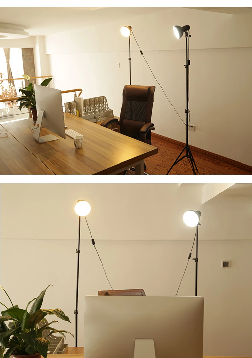 Lâmpada de Assoalho Ascelina Moderno Prático Seguro Fotográfico Metal Luz Fotografia Iluminação Ajustável Equipamento Led 8 High Quality floor lamp