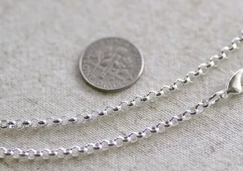 

100 pcs/lot 2mm Silver Plated BL Necklace Chain Blank with lobster clasp 50CM