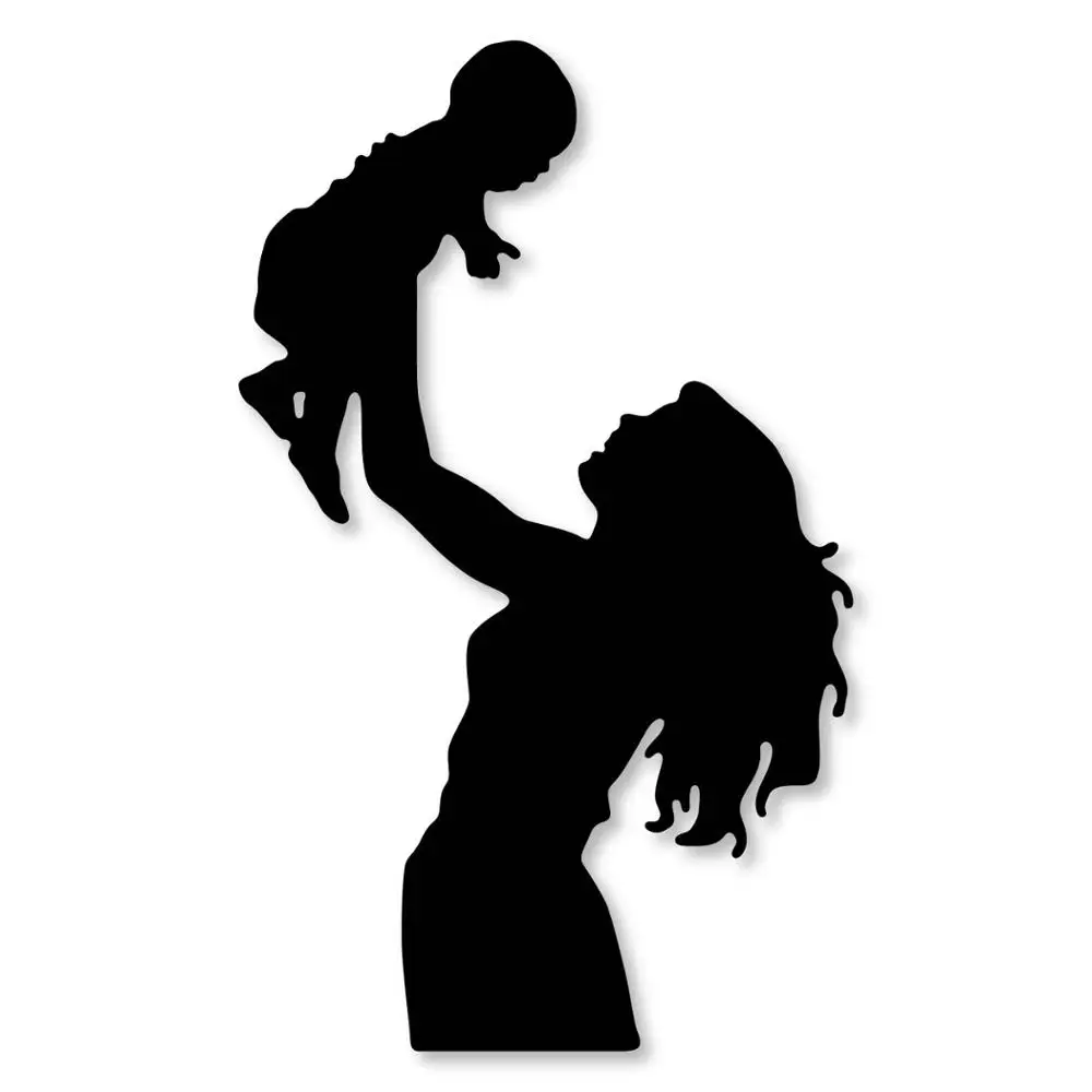Mom W/ Baby Element 120*73 мм металлические режущие штампы для скрапбукинга создания карт DIY