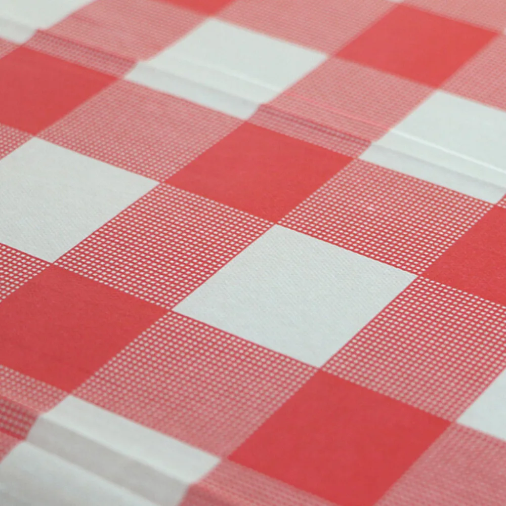 מוצר 160*160cm Red Oil Cloth Yardage Tablecloth Gingham Check One