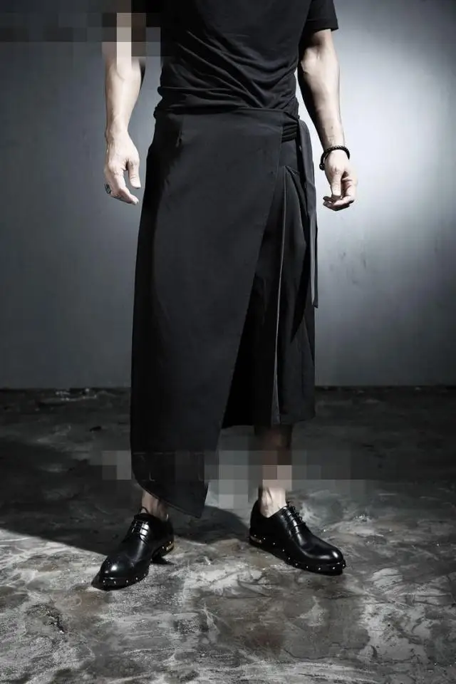 

26~42! 2019 The new Metrosexual Korean culottes false two young Haren pants all-match seven loose hair stylist casual pants
