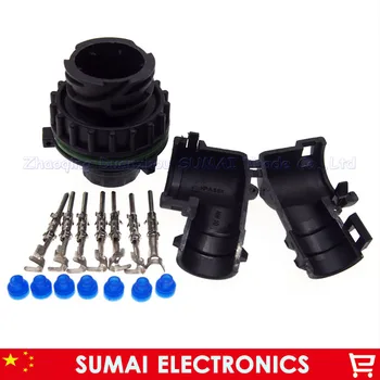 

7 Pin AMP/TE 1718230-1 male auto sensor plug with cable sheath for Tyco,Waterproof IP67/69,temp resistance
