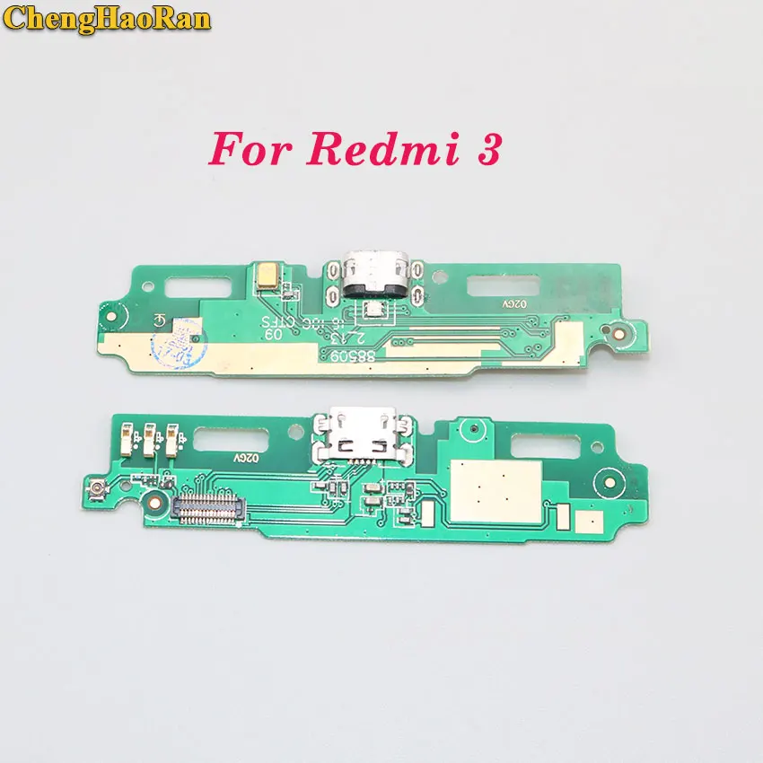 For Redmi 3 ChengHaoRan usb зарядный порт док-станция разъем для платы микрофон для Xiaomi redmi 1 2 3 3s 4 pro 4A 4X5 5A 6 6A - Цвет: For Redmi 3