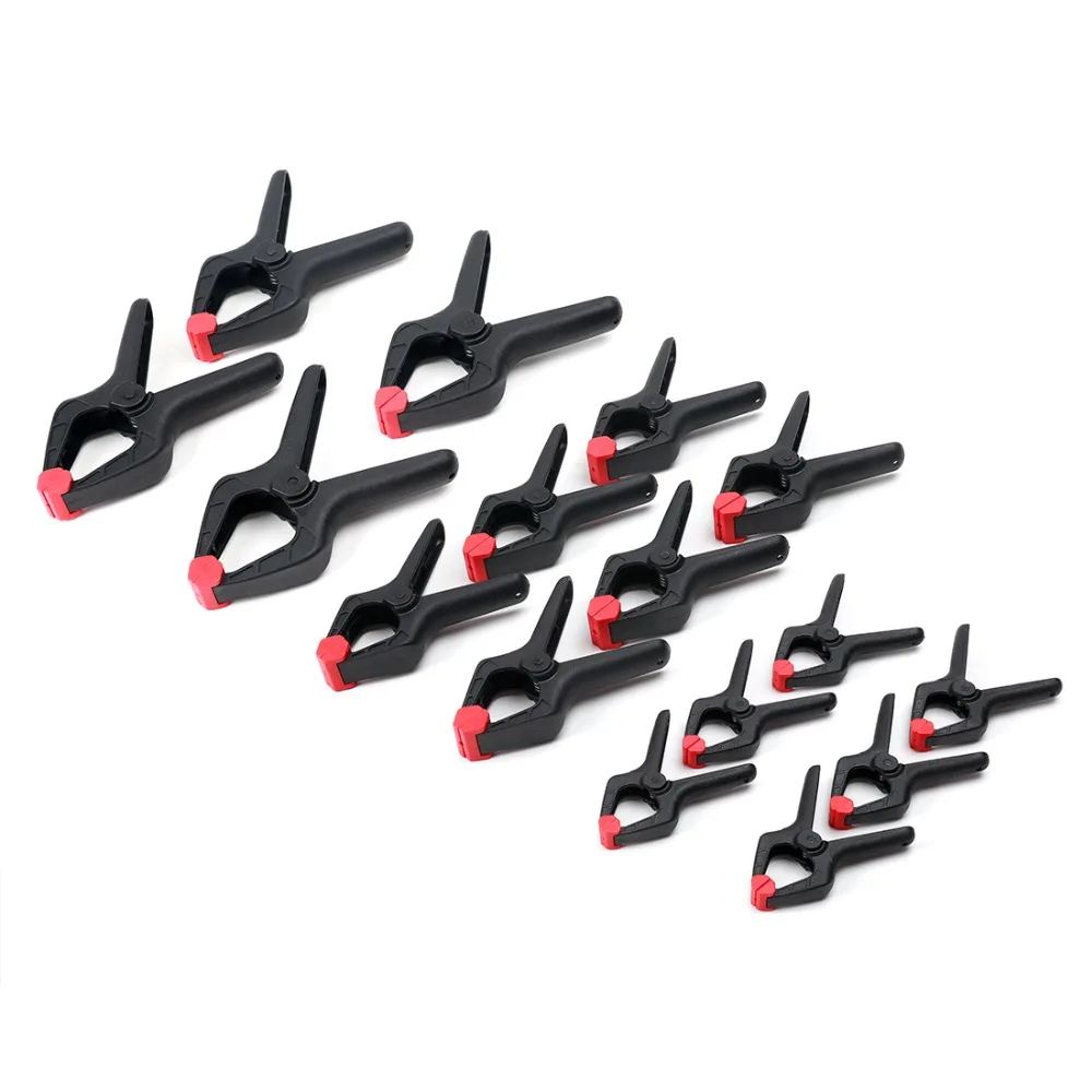 

WORKPRO High Quality Plastic Spring Clamps Set Paper Backdrop Background Woodworking A Style Clamps Kit 16PCS/Lot
