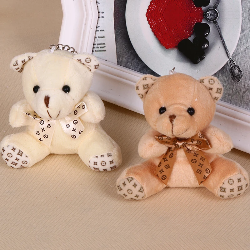 1Pcs 10cm lovely mini Bear Teddy Bear Plush font b Toys b font four color optional