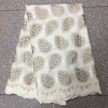 

African Cotton Lace Fabric 2018 African French Lace Fabric High Quality With Stones Nigerian Embroidery Cotton Lace pl65-776