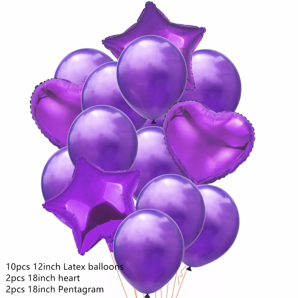 14 шт./компл. конфетти латексные воздушные шары блесток пентаграмма сердце фольги баллоны день рождения, детский душ юбилей Свадебные вечерние украшения