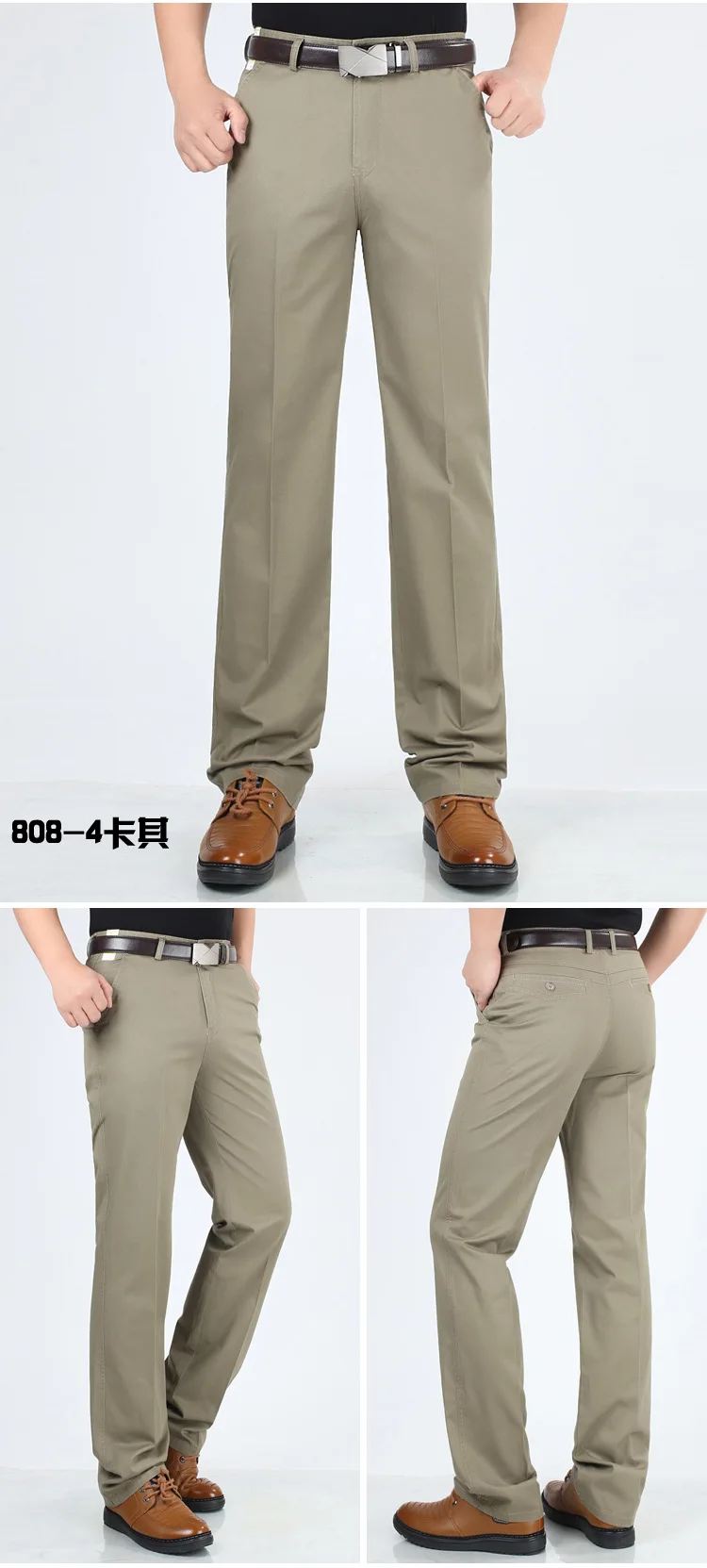 black casual pants Summer style thin men's casual pants high waist cotton men loose straight long suits pants middle-aged Business leisure trousers best casual pants for men