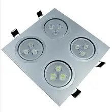 Квадратный светодиодный потолочный светильник 12 Вт высокой мощности Светодиодный прожектор AC85-265V панель светодиодные лампы для дома белый, теплый белый