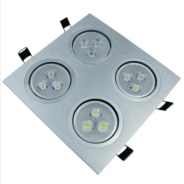 

Square led downlight 12W High power led spot light lamp AC85-265V painel de led lights for home white,warm white