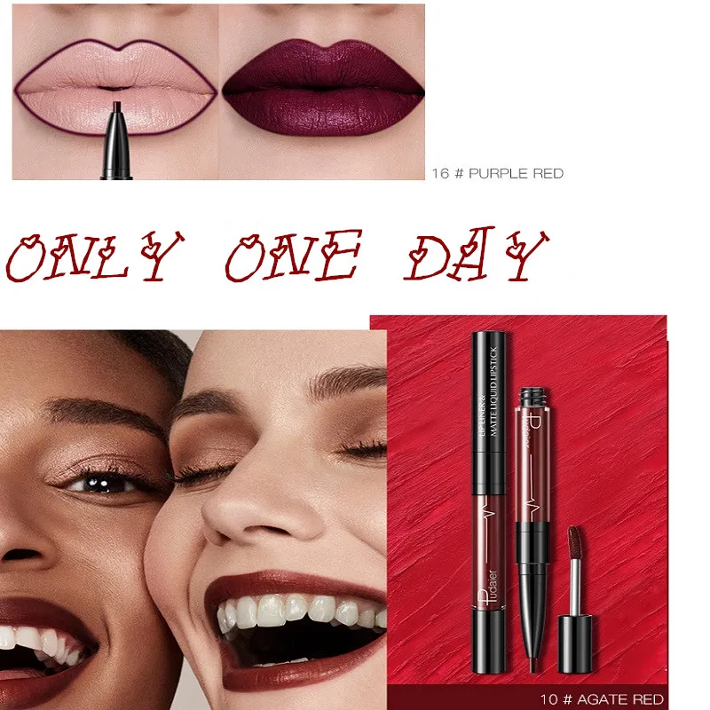 

16 Color Liquid Lipstick Matte Red Lip Long Lasting Waterproof Make Up Mate Lip Stick Nude Pink Lips Liner Pencil Gloss Makeup