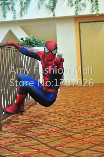 Костюмы для взрослых на Хэллоуин marvel lycra Ultimate удивительный костюм Человека-паука маска объектив 3D печать
