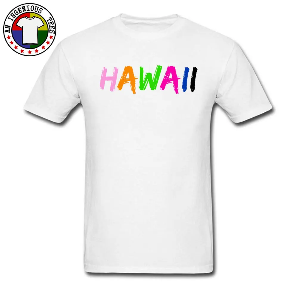 Hawaii Overnight Fitted Printed Tees O Neck VALENTINE DAY 100% Cotton Short Sleeve T-Shirt for Men Casual T Shirt Hawaii Overnight  white