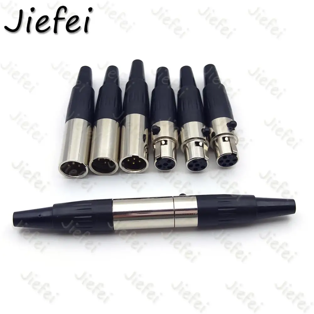 20 комплектов высокое качество Mini XLR 3 4 5 6 Pin Male + Female Plug аудио разъем микрофона для