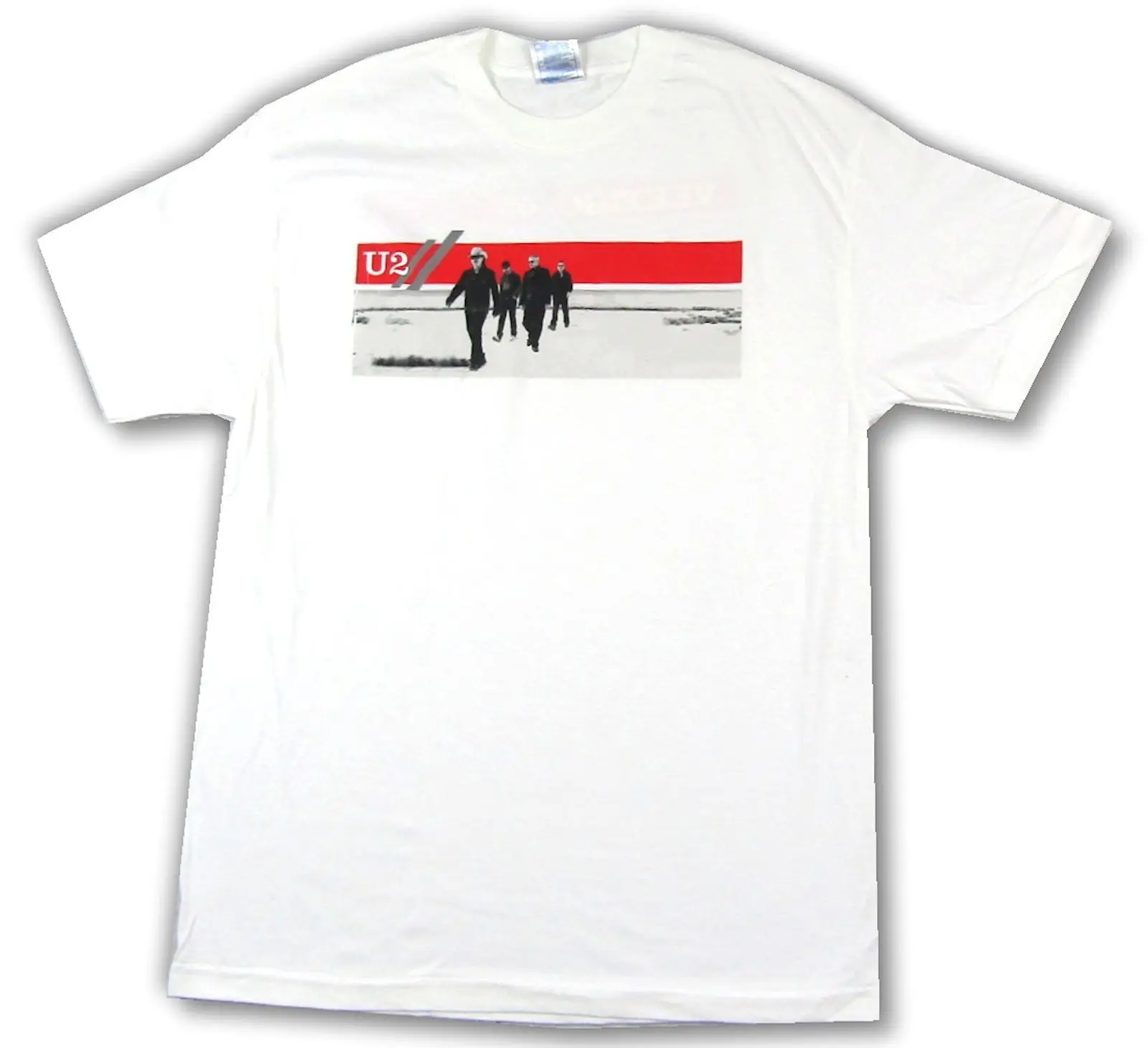 

U2 Vertigo 2005 European UK Tour White T Shirt New Official Band Merch NOS