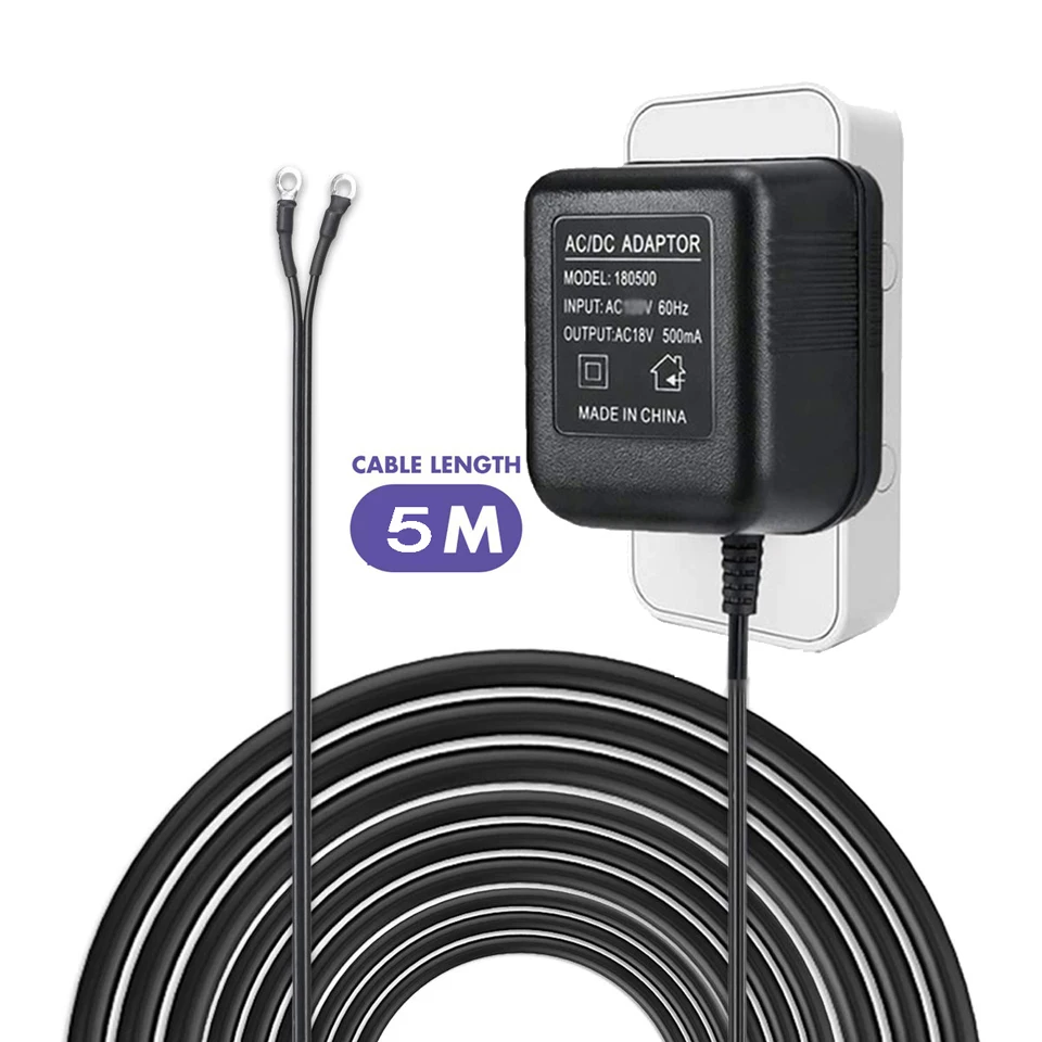 18V AC Transformer 5 Meter Cable Wifi Doorbell Camera Power Adapter for