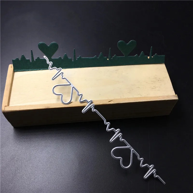 

DiyArts Metal Cutting Die Heartbeat Love Stencil for Scrapbooking DIY Dairy Christmas Wedding Invitations Decor Embossing Die